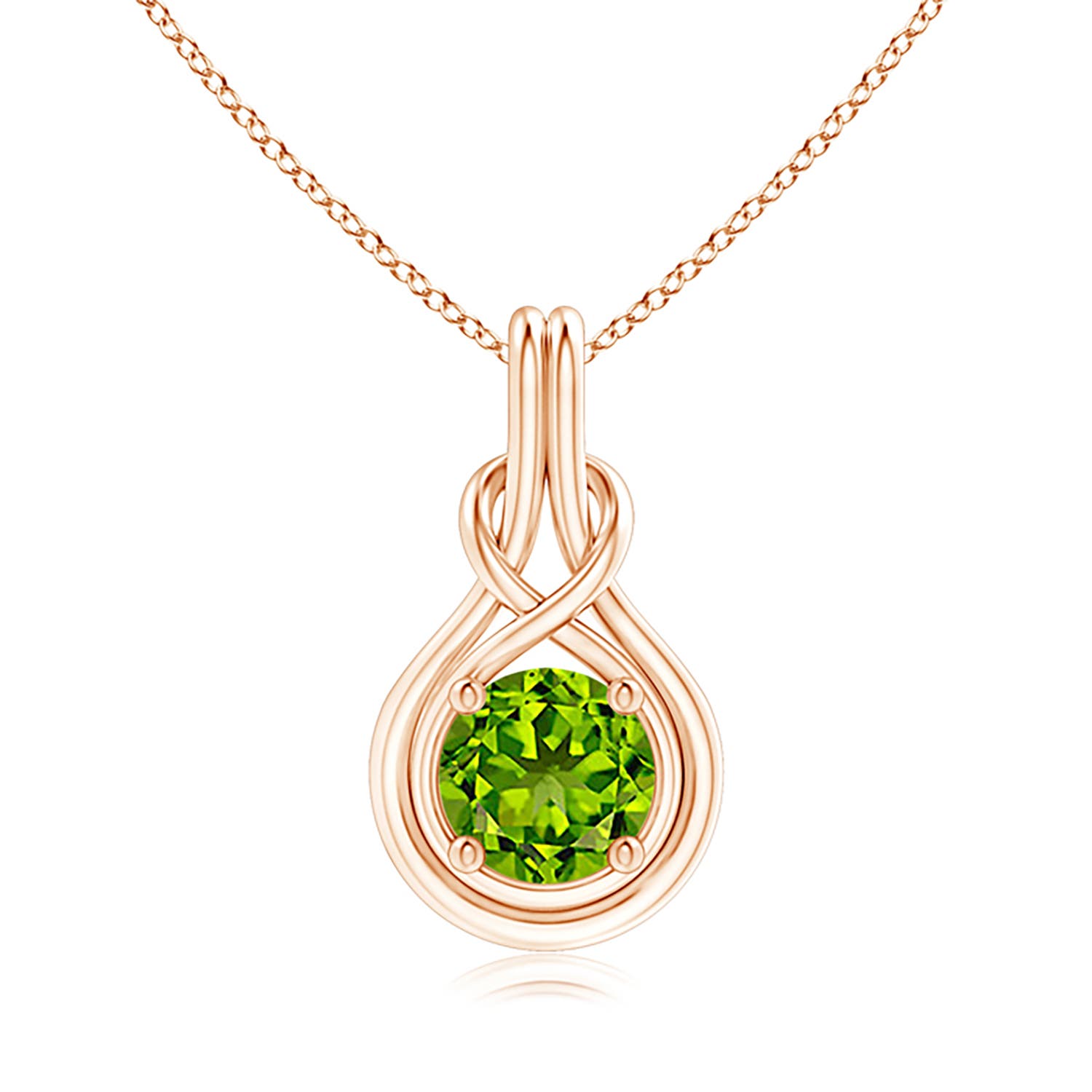 AAAA - Peridot / 2 CT / 14 KT Rose Gold