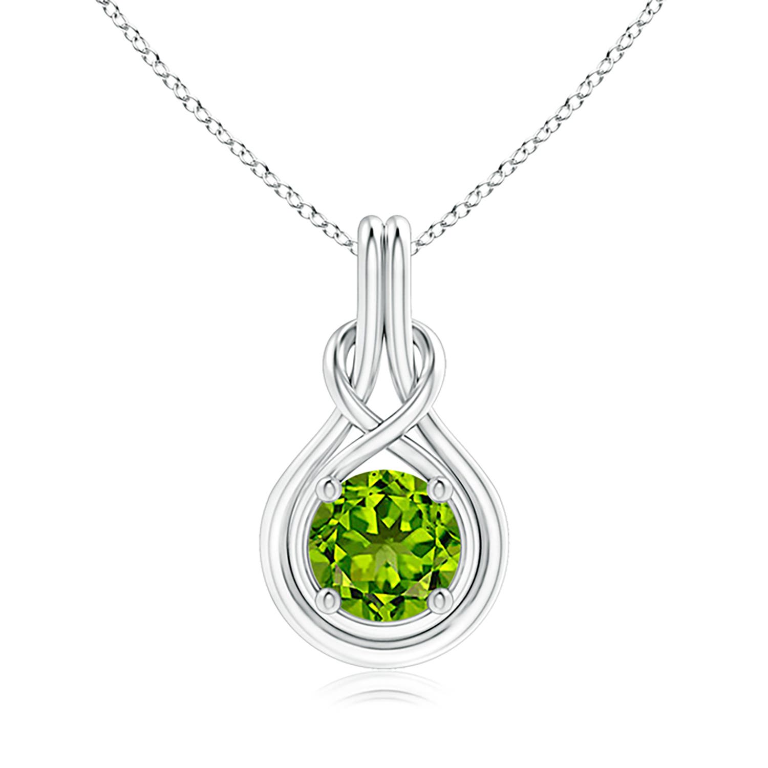 AAAA - Peridot / 2 CT / 14 KT White Gold