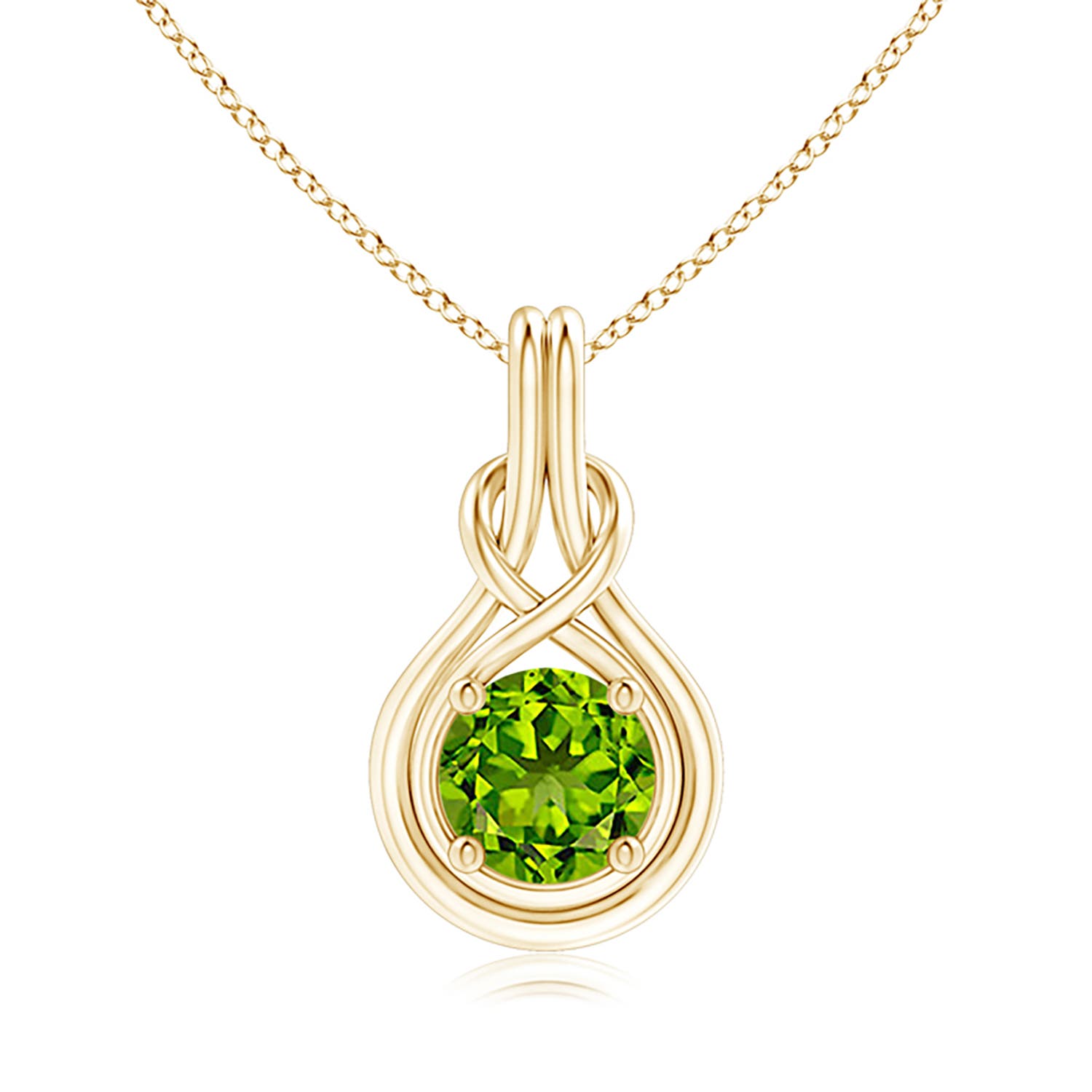 AAAA - Peridot / 2 CT / 14 KT Yellow Gold