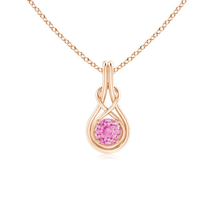 A - Pink Sapphire / 0.6 CT / 14 KT Rose Gold