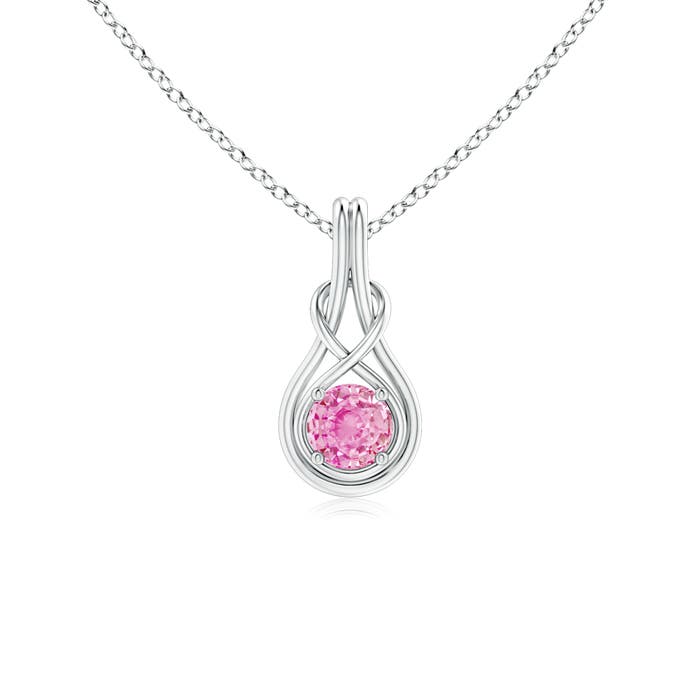 A - Pink Sapphire / 0.6 CT / 14 KT White Gold