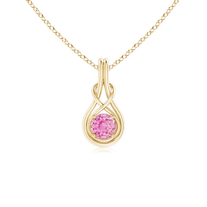 A - Pink Sapphire / 0.6 CT / 14 KT Yellow Gold