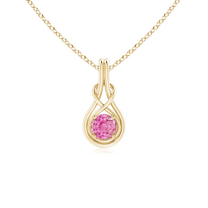 AA - Pink Sapphire / 0.6 CT / 14 KT Yellow Gold