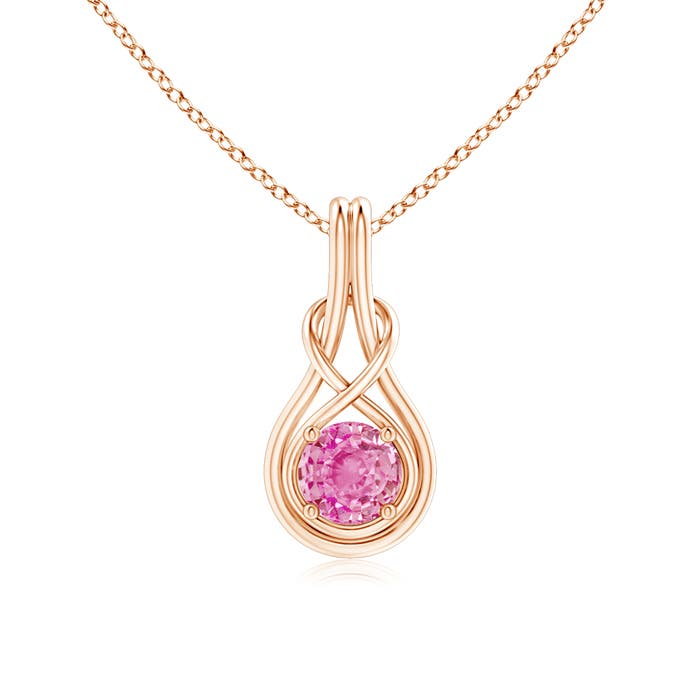 AA - Pink Sapphire / 1 CT / 14 KT Rose Gold