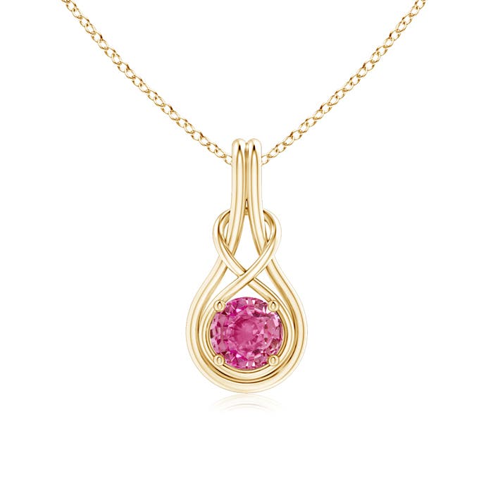 AAA - Pink Sapphire / 1 CT / 14 KT Yellow Gold