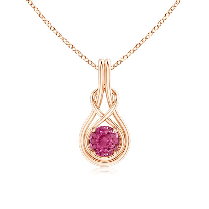 AAAA - Pink Sapphire / 1 CT / 14 KT Rose Gold