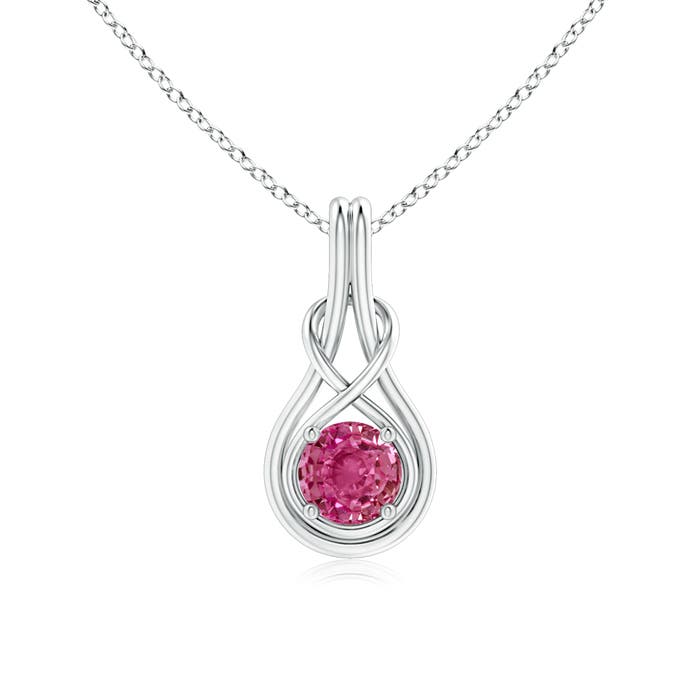 AAAA - Pink Sapphire / 1 CT / 14 KT White Gold