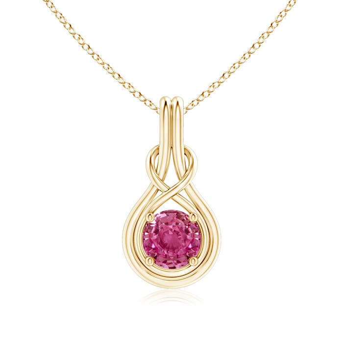 AAAA - Pink Sapphire / 1.6 CT / 14 KT Yellow Gold