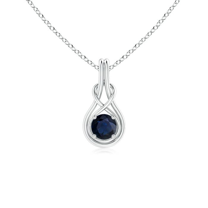 A - Blue Sapphire / 0.6 CT / 14 KT White Gold