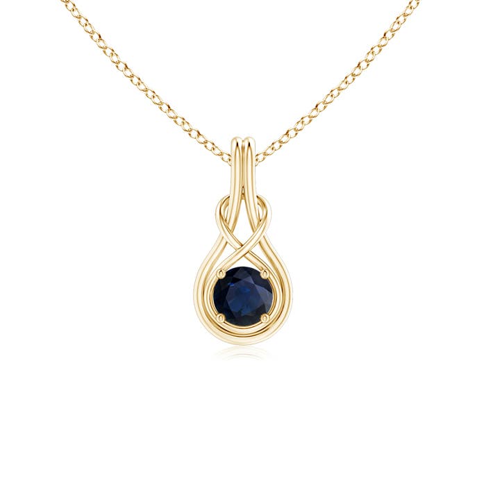 A - Blue Sapphire / 0.6 CT / 14 KT Yellow Gold