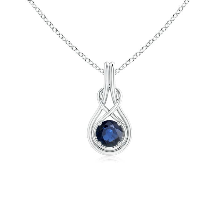 AA - Blue Sapphire / 0.6 CT / 14 KT White Gold