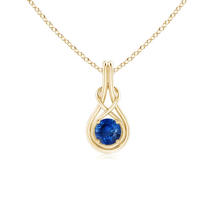 AAA - Blue Sapphire / 0.6 CT / 14 KT Yellow Gold