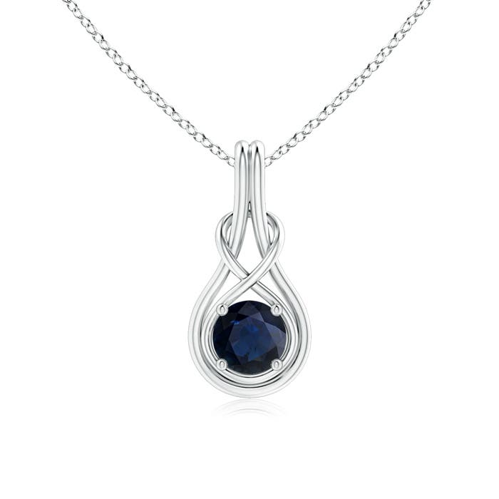 A - Blue Sapphire / 1 CT / 14 KT White Gold