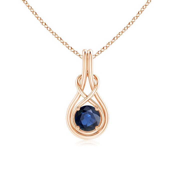 AA - Blue Sapphire / 1 CT / 14 KT Rose Gold