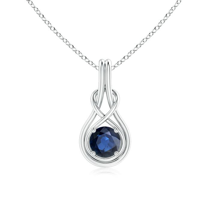 AA - Blue Sapphire / 1 CT / 14 KT White Gold