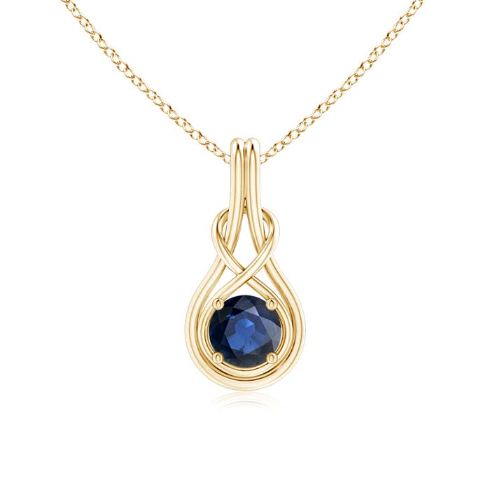 AA - Blue Sapphire / 1 CT / 14 KT Yellow Gold