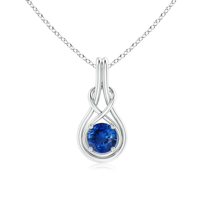 AAA - Blue Sapphire / 1 CT / 14 KT White Gold