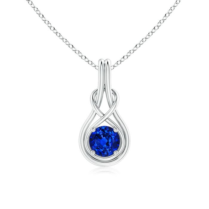 AAAA - Blue Sapphire / 1 CT / 14 KT White Gold