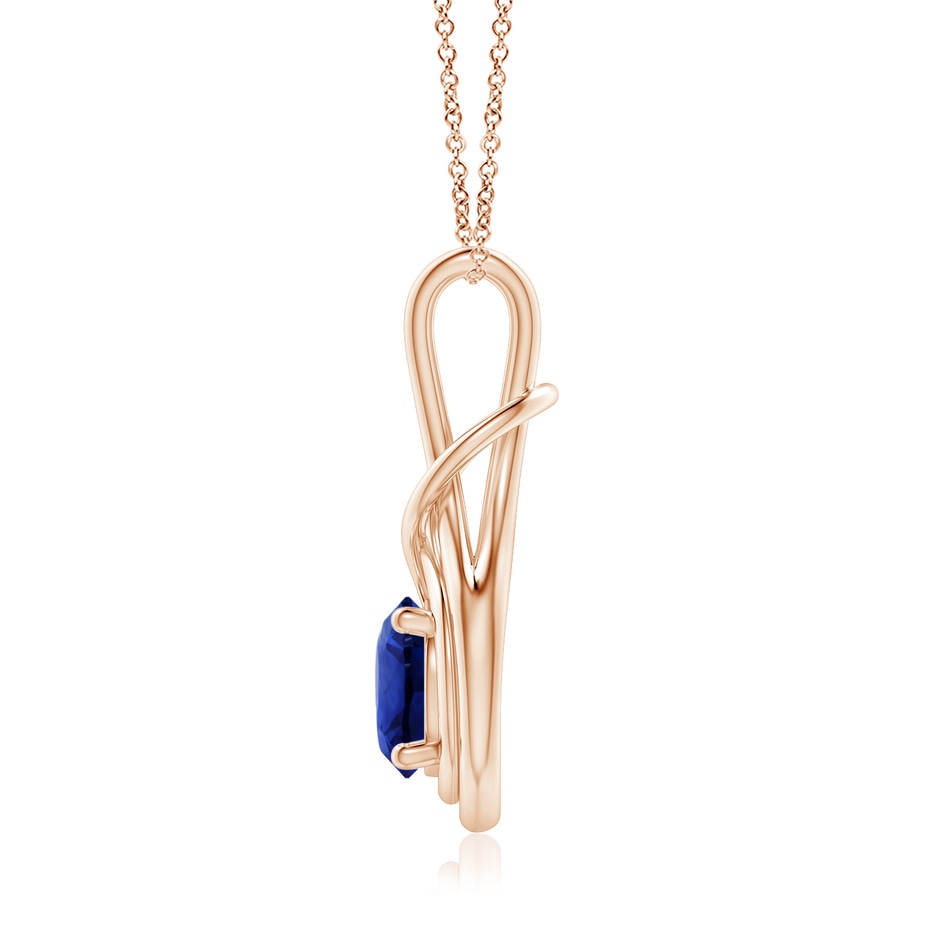 8.94-9.04x5.16mm AAAA GIA Certified Sapphire Solitaire Infinity Knot Pendant in Rose Gold side 199