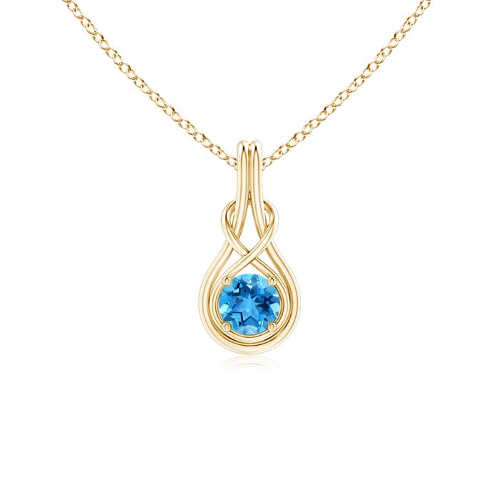 AAA - Swiss Blue Topaz / 0.6 CT / 14 KT Yellow Gold