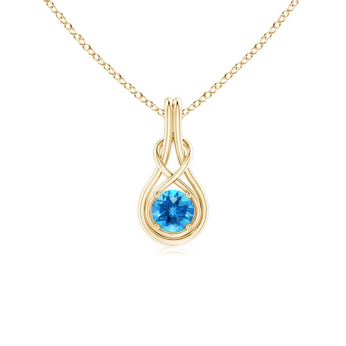 AAAA - Swiss Blue Topaz / 0.6 CT / 14 KT Yellow Gold