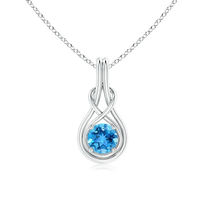 AAA - Swiss Blue Topaz / 0.95 CT / 14 KT White Gold