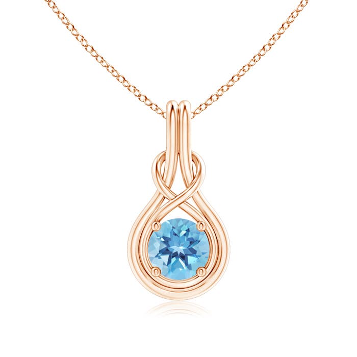 A - Swiss Blue Topaz / 1.55 CT / 14 KT Rose Gold