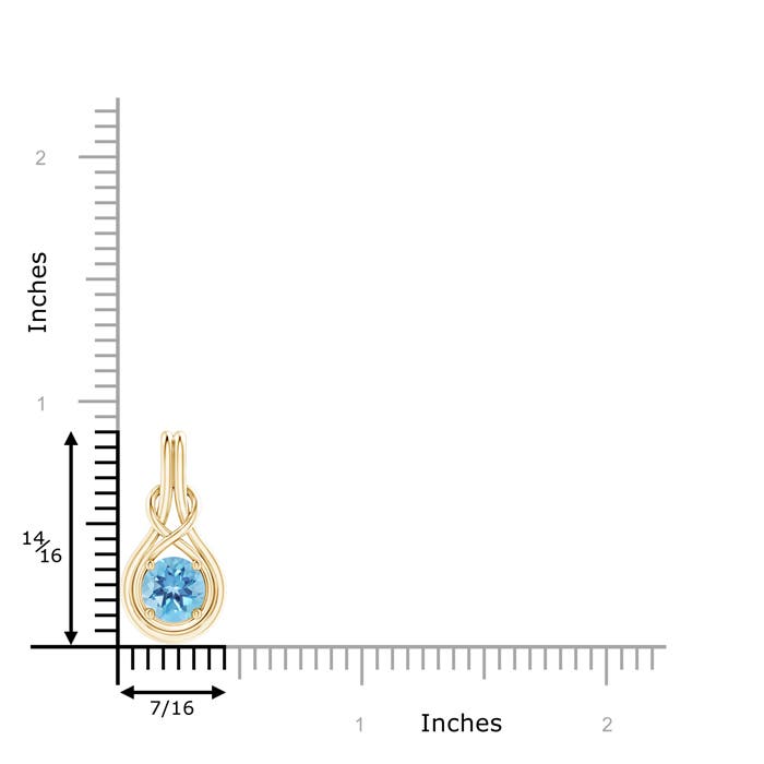 A - Swiss Blue Topaz / 1.55 CT / 14 KT Yellow Gold