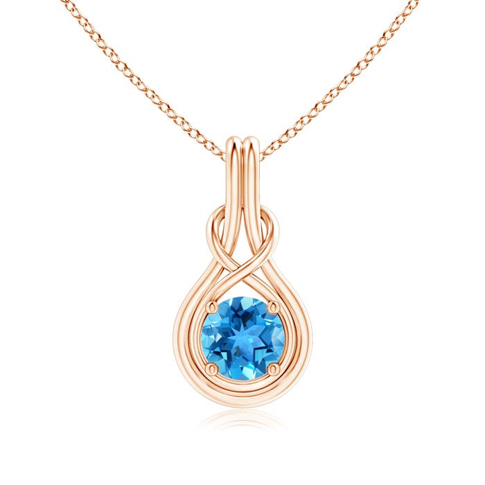 AAA - Swiss Blue Topaz / 1.55 CT / 14 KT Rose Gold