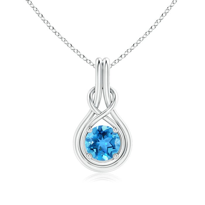 AAA - Swiss Blue Topaz / 1.55 CT / 14 KT White Gold