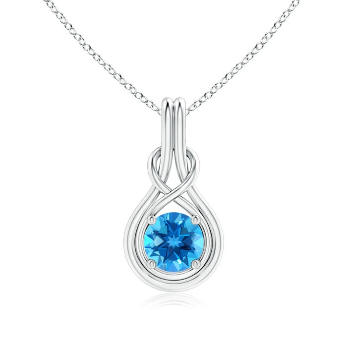 AAAA - Swiss Blue Topaz / 1.55 CT / 14 KT White Gold