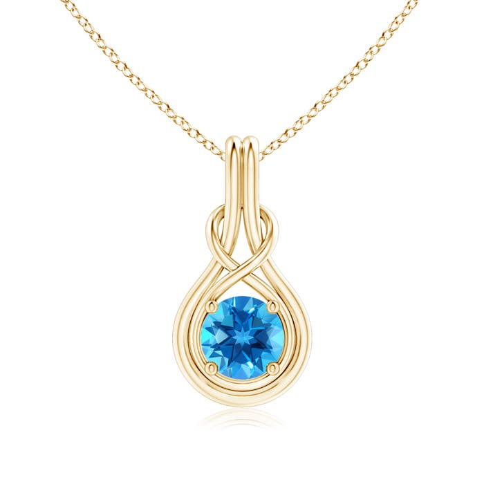 AAAA - Swiss Blue Topaz / 1.55 CT / 14 KT Yellow Gold