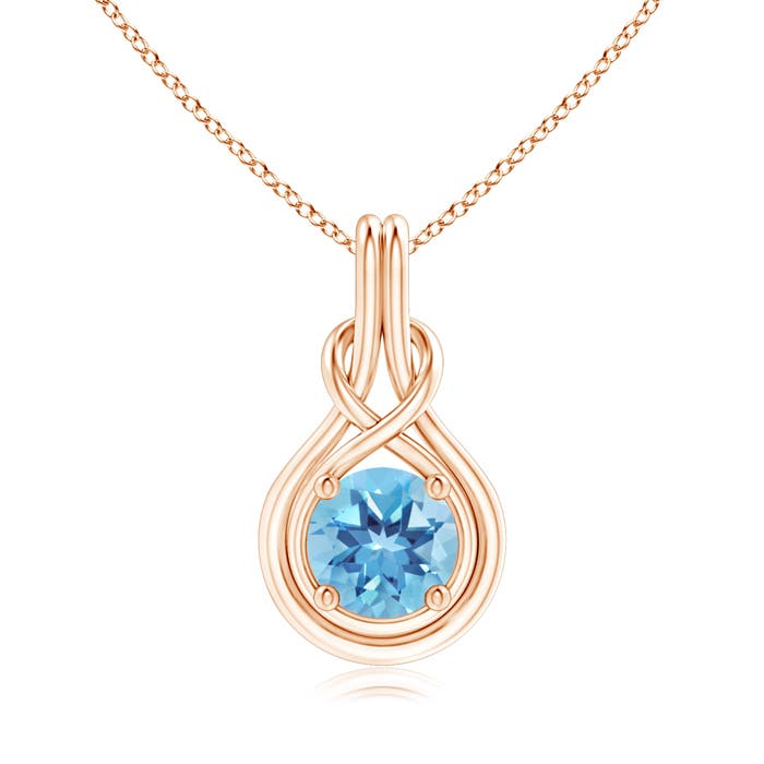 A - Swiss Blue Topaz / 2.35 CT / 14 KT Rose Gold