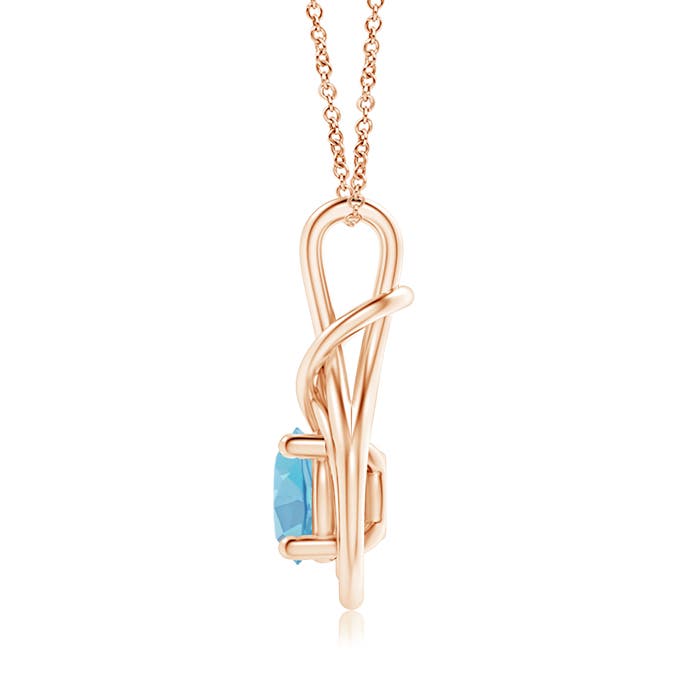 A - Swiss Blue Topaz / 2.35 CT / 14 KT Rose Gold