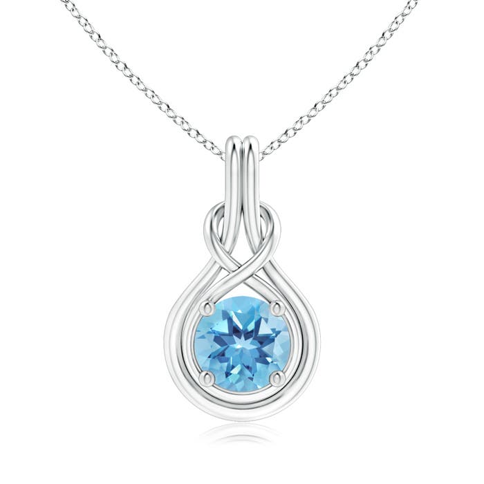 A - Swiss Blue Topaz / 2.35 CT / 14 KT White Gold