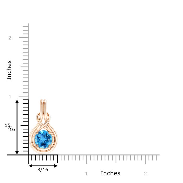 AAA - Swiss Blue Topaz / 2.35 CT / 14 KT Rose Gold