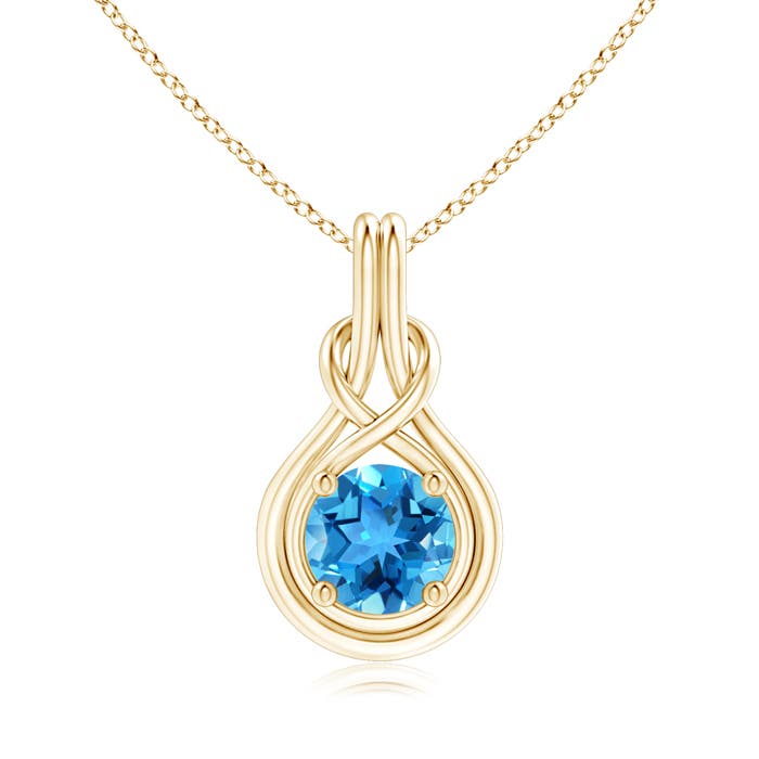 AAA - Swiss Blue Topaz / 2.35 CT / 14 KT Yellow Gold