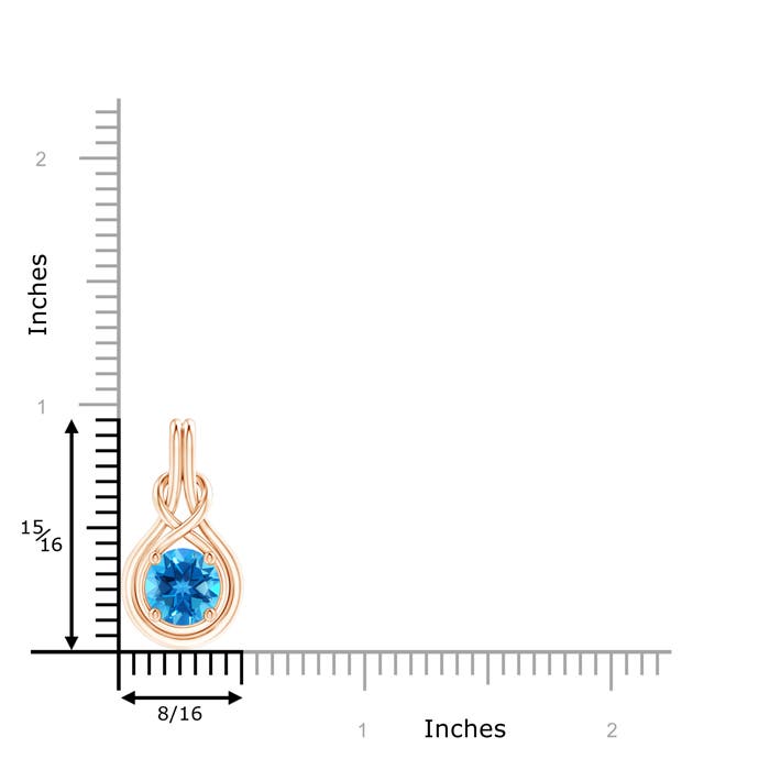 AAAA - Swiss Blue Topaz / 2.35 CT / 14 KT Rose Gold