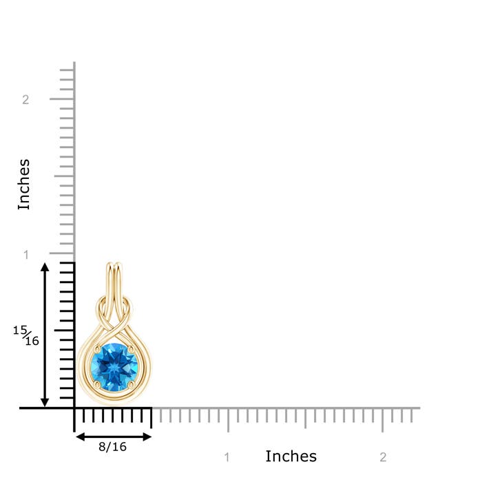 AAAA - Swiss Blue Topaz / 2.35 CT / 14 KT Yellow Gold