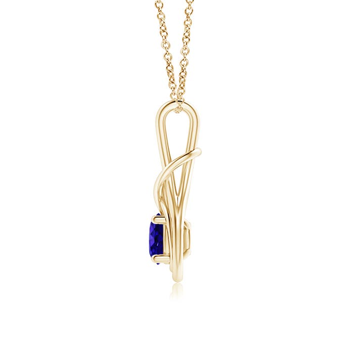 AAAA - Tanzanite / 0.9 CT / 14 KT Yellow Gold