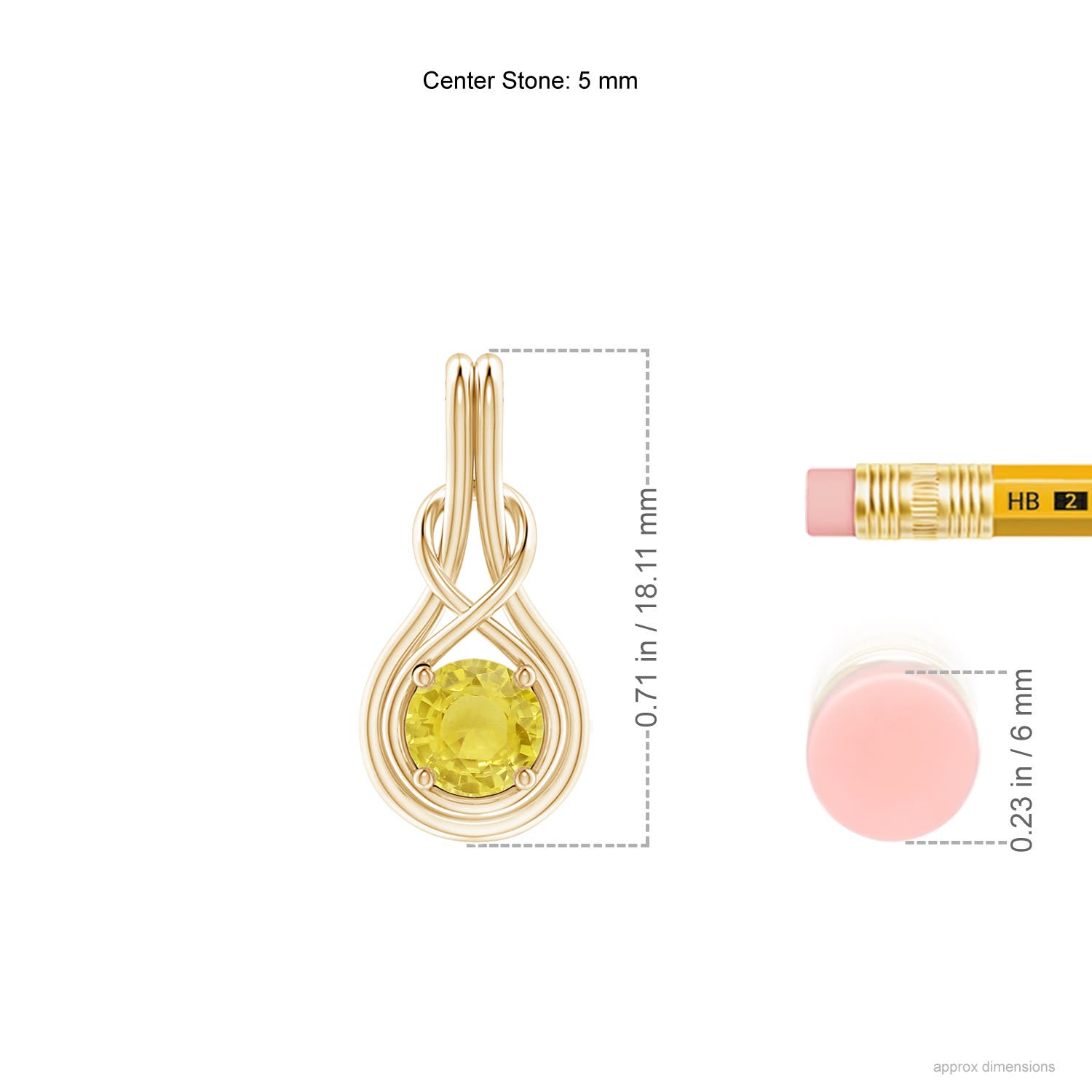 A - Yellow Sapphire / 0.53 CT / 14 KT Yellow Gold