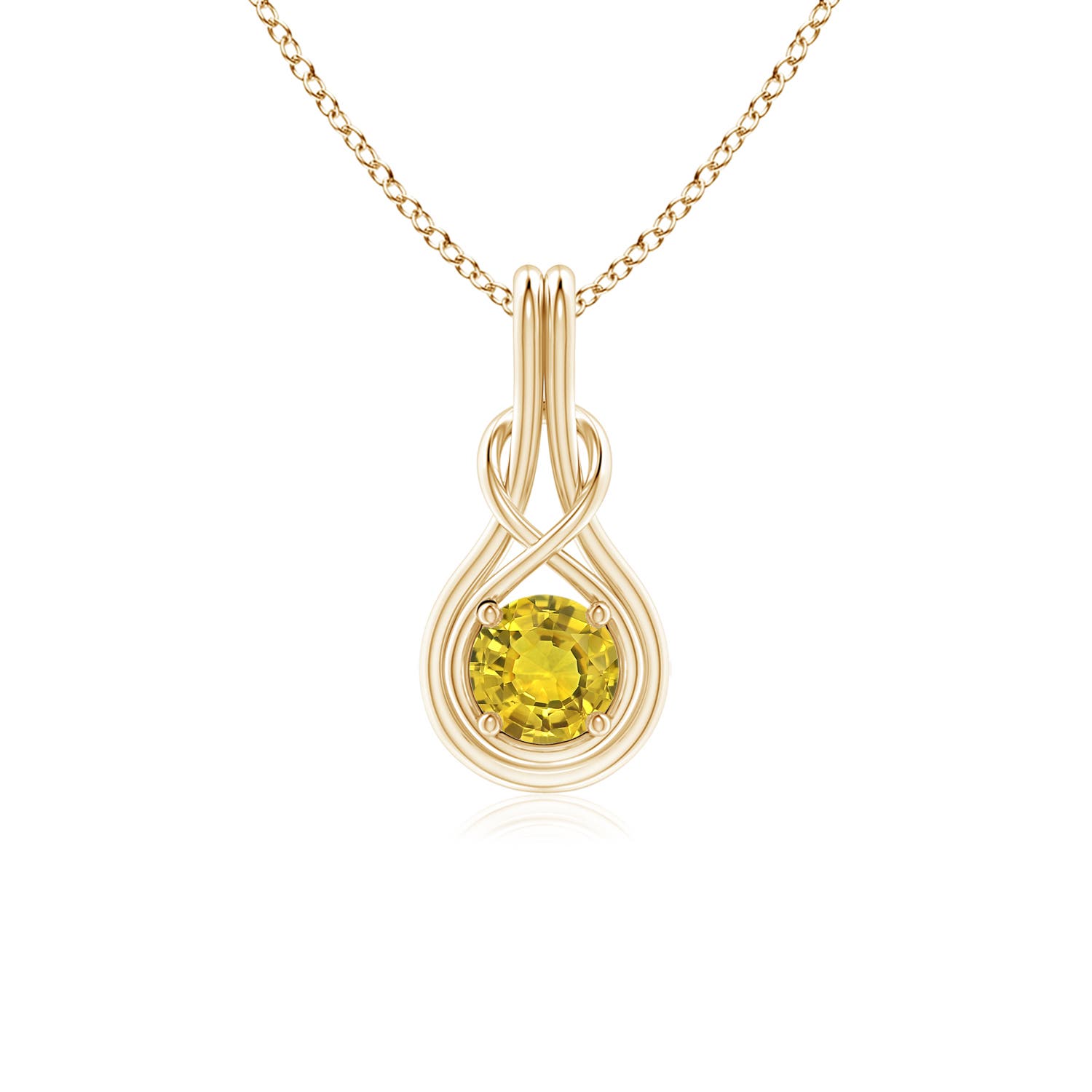 AAAA - Yellow Sapphire / 0.53 CT / 14 KT Yellow Gold