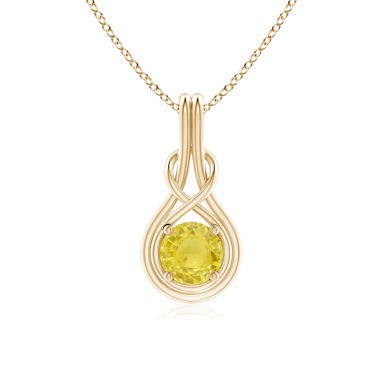 A - Yellow Sapphire / 1 CT / 14 KT Yellow Gold