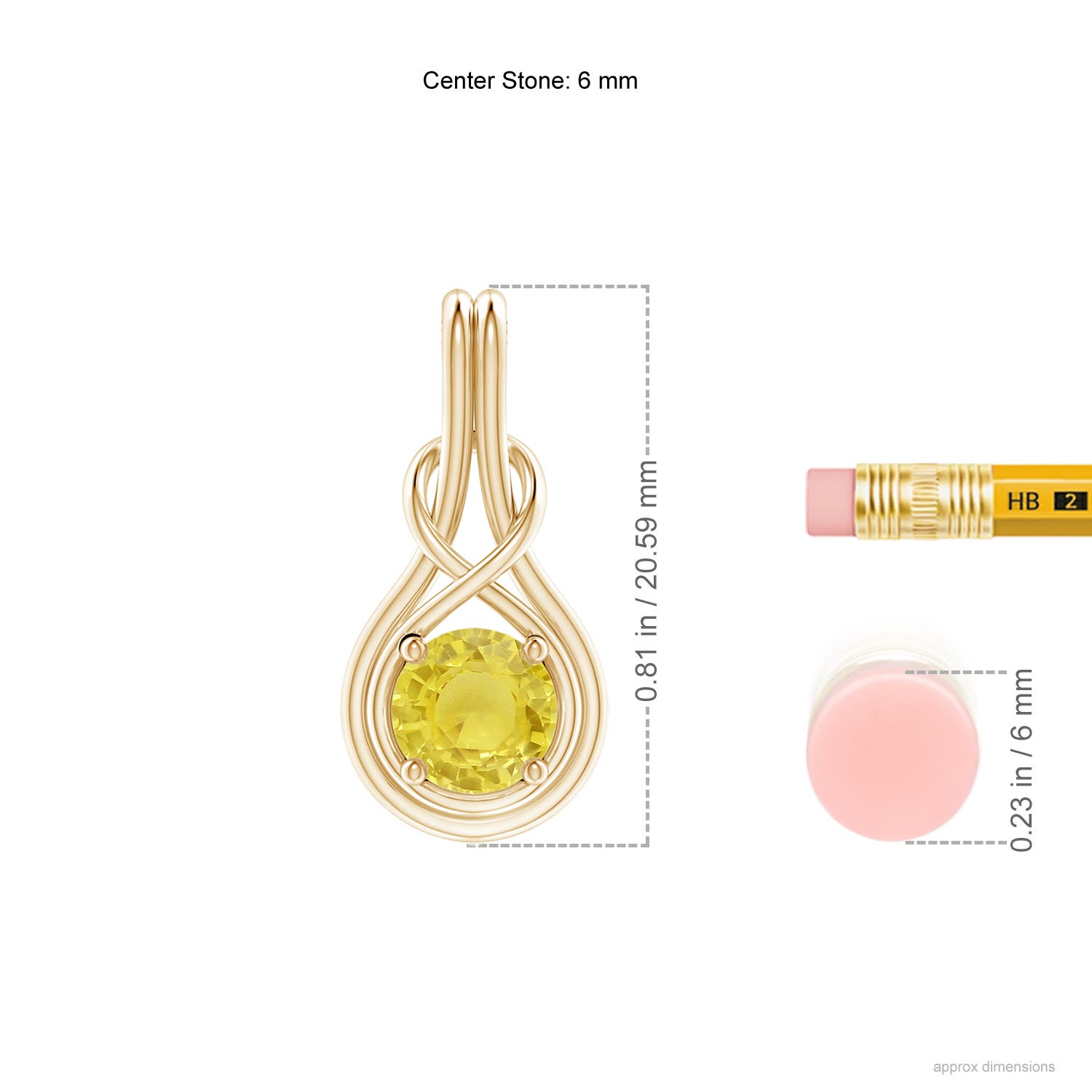 A - Yellow Sapphire / 1 CT / 14 KT Yellow Gold