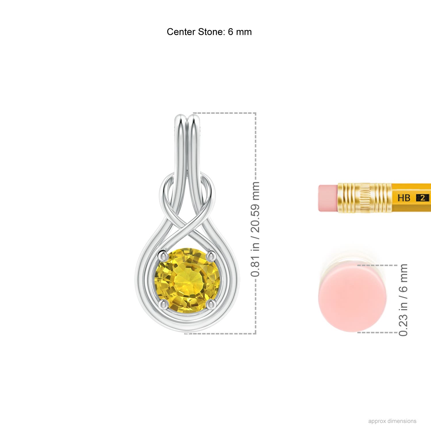 AAAA - Yellow Sapphire / 1 CT / 14 KT White Gold