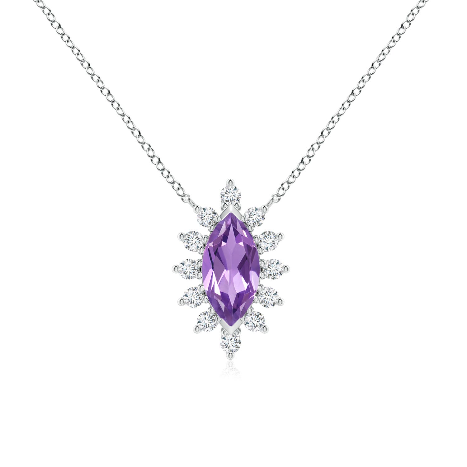 A - Amethyst / 0.67 CT / 14 KT White Gold