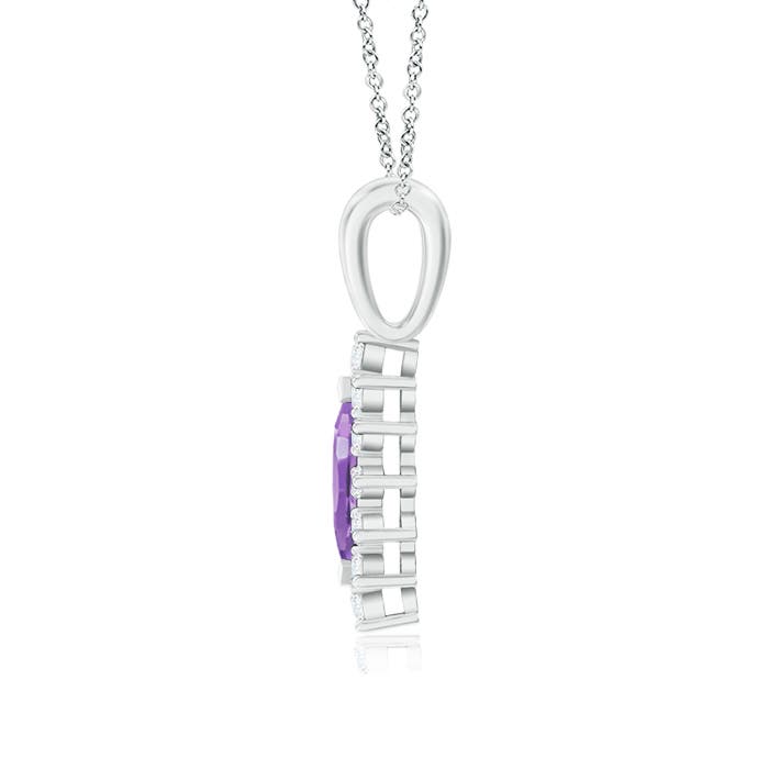 A - Amethyst / 0.67 CT / 14 KT White Gold