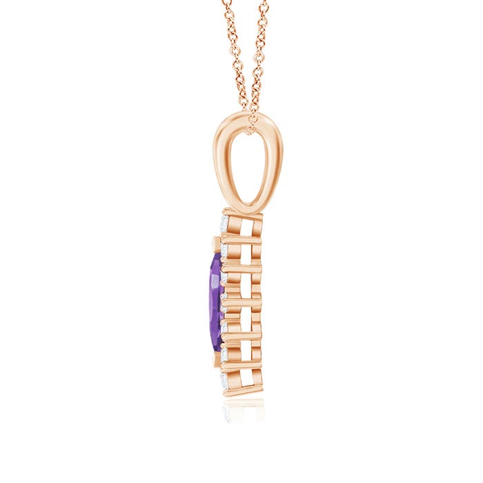 AA - Amethyst / 0.67 CT / 14 KT Rose Gold