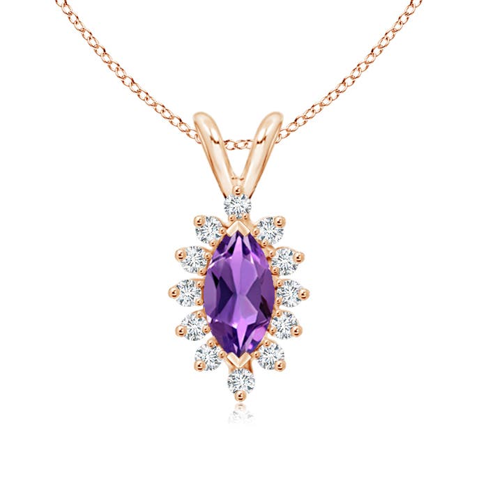 AAA - Amethyst / 0.67 CT / 14 KT Rose Gold