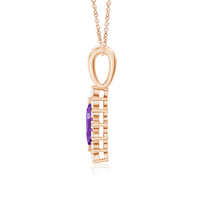 AAA - Amethyst / 0.67 CT / 14 KT Rose Gold